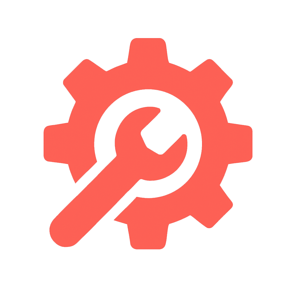icon of a wrench and gear in The SpinDown brand colors.